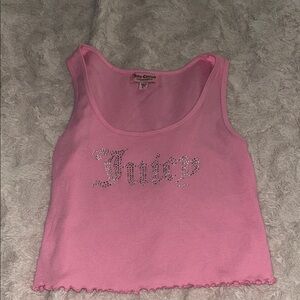 Y2K Juicy Couture Pink Rhinestone Tank